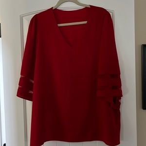 Pretty red pull over tunic